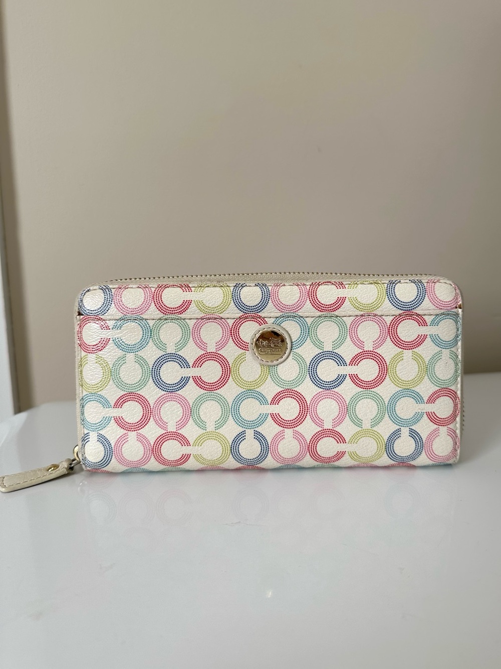Coach Waverly Accordion Zip Multicolor Wallet